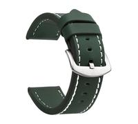 ZacLAy Correa De Reloj De 18Mm, 20Mm, 22Mm Y 24Mm, Correa De Reloj Deportiva De Cuero Vintage, Hebilla De Acero Inoxidable, Silver verde del ejército 2, 18mm