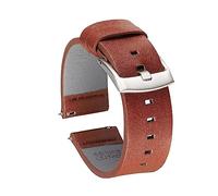 ZacLAy Correas De Reloj Correas De Reloj De Cuero De 18Mm, 20Mm, 22Mm Y 24Mm, Liberación Rápida, Marrón (plata), 20mm