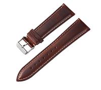 ZacLAy Correas De Reloj De Cuero Con Cera De Aceite, Pulsera Retro Hecha A Mano De 18Mm, 19Mm, 20Mm, 21Mm Y 22Mm, Marrón claro, 19mm