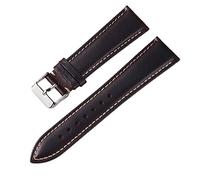 ZacLAy Correas De Reloj De Cuero Con Cera De Aceite, Pulsera Retro Hecha A Mano De 18Mm, 19Mm, 20Mm, 21Mm Y 22Mm, Marron oscuro, 21mm