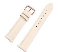 ZacLAy Pulsera De Cuero Correa De Reloj Correa De Reloj De Liberación Rápida, Beige Rosegold, 22mm