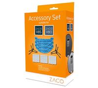 ZACO Juego de Accesorios Originales para Robot de Limpieza V80 y V85, Incluye toallitas, cepillos Laterales y Filtro, Plástico, Set: V80, V85