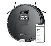 ZACO - Robot aspirador y fregasuelos V85 WiFi, Alexa, Google, App - recipiente XXL 750 ml - Aspiradora y fregadora 2 en 1 inteligente con navegación y base - Robots aspiradores para pelos de animales