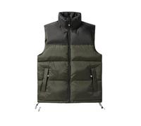 ZACOLLAN Men Vest Light Comfortable Men Warm Outdoor Vest Youth Men Classic All-Match Cotton Vest Sleeveless Fashion Men Casual Pocket Vest G-Army Green XL