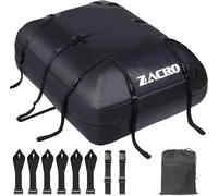 Zacro 425L Bolsa de Techo,Techo Coche Plegable 15 Pies Cúbicos, con Tapete Antideslizante y Equipaje Candado para Vehículos con o sin Barras de Techo, Incluye 10 Correas Reforzadas y 6 Puerta Ganchos