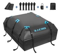 Zacro 565L Bolsa de Techo,Techo Coche Plegable 20 Pies Cúbicos, con Tapete Antideslizante y Equipaje Candado para Vehículos con o sin Barras de Techo, Incluye 10 Correas Reforzadas y 6 Puerta Ganchos