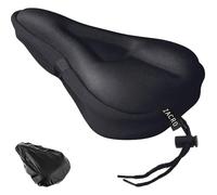 Zacro Sillín gelüberzug para Fundas de Asiento Indoor Cycle Sillín de la Bicicleta con protección para sillín Acolchado Impermeable sillín Revestimiento Hombres, Mujeres y niños Negro, 28 cm x 19 cm
