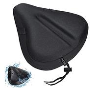 Zacro - Sillín para bicicleta suave y profesional para ciclismo, sillín para bicicleta de ciudad o de montaña, sillín estático de gel con cubierta impermeable y antipolv,Negra - 29 x 27 cm