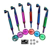 Zactly 1 pipa de fumar de metal arcoíris de 14 cm + trituradora + malla, colores surtidos transparentes, desmontable, fácil de limpiar