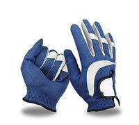 ZACUNXY Guantes Golf Hombre,Guante Golf 2 PCS Professional Golf Gloves Tela Suave Azul Transpirable Marca GOG Guante de Golf Mano Izquierda Glove Glove(Size 25)