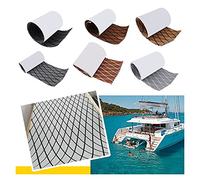 ZACUNXY Suelo Barco, Teca Sintetica Barco 1900x350x6mm Bote pisado Hoja Cruzada Eva Espuma de Teca Hoja Marina Suelo de yate Decking Autoadhesivo Agua no Absorbente(Cross Dark Brown)