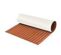 ZACUNXY Suelo Barco, Teca Sintetica Barco 2400 * 600 * 6mm Autoadhesivo en Barco Espuma Cubierta de Teca Eva Foam Pavimento Marino Yate Cubierta de yate Hoja de Bote Antideslizante Marinos(Brown)
