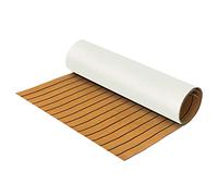 ZACUNXY Suelo Barco, Teca Sintetica Barco 2400 * 600 * 6mm Autoadhesivo en Barco Espuma Cubierta de Teca Eva Foam Pavimento Marino Yate Cubierta de yate Hoja de Bote Antideslizante Marinos(Yellow)