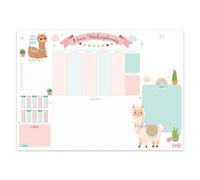 ZADAWERK® Almohadilla de escritorio XXL - DIN A2 - alpaca - 25 hojas - tabla de multiplicar ayuda para el cálculo - To-dos - Notas - Vade de escritorio para niños