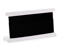 ZADAWERK® Cinta elástica - 0,6 cm x 10 m - negro - goma para coser - reparar - extender - artesanía - trabajos manuales