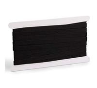 ZADAWERK® Cinta elástica - 1 cm x 10 m - negro - goma para coser - reparar - extender - artesanía - trabajos manuales