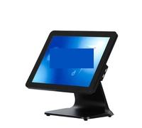 ZADCCS Caja registradora, Un Conjunto Completo de Equipos Caja registradora, Impresora térmica, escáner, cajón Efectivo, táctil 15,1 Pulgadas con WiFi Incorporado(Black Single Screen)