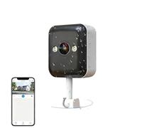 ZADCCS Cámara IP, Mini cámara de Seguridad 2K, IP, WiFi, vigilancia CCTV for Exteriores, Zoom Digital 5X, Monitor bebé for el hogar con visión Nocturna a Color(2K Add 64G Card)