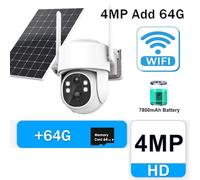 ZADCCS Cámaras de Seguridad, 4MP HD Solar Camera PTZ Outdoor Wireless Security Battery Long Standby CCTV IP CAM Video Surveillance Cameras(4MP Add 64G)