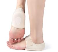 ZADEICK Protector de Talón de Gel de Fascitis Plantar, Plantilla Espolon Calcaneo, Alivia el Dolor Del Talón, Tendón de Aquiles Seco y Agrietado Almohadilla de Apoyo, Negro S(42-47)