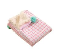 ZADIKO Estera Lavable para Nido de Mascotas Alfombra Cálida For Gatos, Alfombra A Cuadros, Colcha For Perros Pequeños Súper Suave, Otoño E Invierno (Color : S 50cm*30cm, Size : Pink)