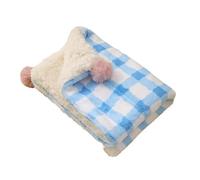 ZADIKO Estera Lavable para Nido de Mascotas Alfombra Cálida For Gatos, Alfombra A Cuadros, Colcha For Perros Pequeños Súper Suave, Otoño E Invierno (Color : S 50cm*30cm, Size : BLU)