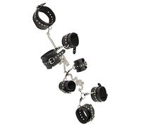 ZADO - Set completo de esposas de cuero (negro)