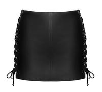 ZADO Minirock de cuero Negro M