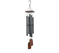 ZAEGO Timbre de Viento Carillón De Viento Tradicional - 5 Tubos Metálicos Huecos 36/57cm Largo Decoración Carrillon de Viento Exterior