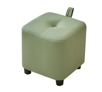 ZAFDZSW Reposapiés Pequeño, Reposapiés Acolchado, Taburete de té de Madera Maciza, Banco para Cambiar Zapatos con Asa, Reposapiés Cómodo para Dormitorio, Sala de Estar y Entrada(Light Green)