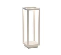 Zafferano, Home Pro, Lámpara de Mesa Recargable e Inalámbrica con Control Táctil, Adecuada para Interior y Exterior, Atenuador, 3000 K, Altura 29,4 cm, Color Blanco