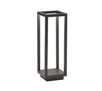 Zafferano, Home Pro, Lámpara de Mesa Recargable e Inalámbrica con Control Táctil, Adecuada para Interior y Exterior, Atenuador, 3000 K, Altura 29,4 cm, Color Gris Oscuro
