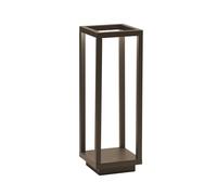 Zafferano, Home Pro, Lámpara de Mesa Recargable e Inalámbrica con Control Táctil, Adecuada para Interior y Exterior, Atenuador, 3000 K, Altura 29,4 cm, Color Corten