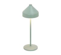 Zafferano, Lámpara Amelie, Lámpara de Mesa Portátil y Recargable con Control Táctil, para Salón y Exterior, Atenuador, 2200-3000 K, Altura 34 cm, Color Verde Hoja