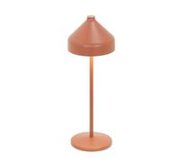 Zafferano, Lámpara Amelie, Lámpara de Mesa Portátil y Recargable con Control Táctil, para Salón y Exterior, Atenuador, 2200-3000 K, Altura 34 cm, Color Terracota
