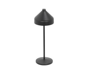 Zafferano, Lámpara Amelie, Lámpara de Mesa Portátil y Recargable con Control Táctil, para Salón y Exterior, Atenuador, 2200-3000 K, Altura 34 cm, Color Negro
