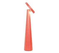 Zafferano, Lampara Angelina, Lámpara de Mesa Portátil y Recargable con Control Táctil y Cabeza Orientable, Adecuada para Interiores, Atenuador, 2200-3000 K, Altura 26 cm, Color Rojo