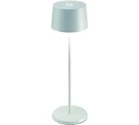 Zafferano, Lámpara Olivia Pro, Lámpara de Mesa Portátil y Recargable con Control Táctil, Adecuada para Interior y Exterior, Atenuador, 2200-3000 K, Altura 35 cm, Color Blanco