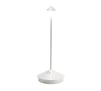 Zafferano, Lámpara Pina Pro, Lámpara de Mesa Recargable e Inalámbrica con Control Táctil, Adecuada para Interior y Exterior, Atenuador, 2700 K, Altura 29 cm, Color Blanco