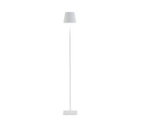 Zafferano, Lámpara Poldina L, Lámpara de Pie Recargable e Inalámbrica con Control Táctil, Adecuada para Interior y Exterior, Atenuador, 2200-3000 K, Altura Ajustable 52-122 cm, Color Blanco