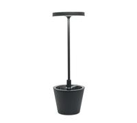 Zafferano, Lámpara Poldina Reverso, Lámpara de Mesa Recargable e Inalámbrica con Control Táctil, Adecuada para Interior y Exterior, Atenuador, 2200-3000 K, Altura 35 cm, Color Gris Oscuro