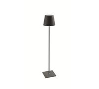 Zafferano, Lámpara Poldina XXL, Lámpara de Pie Recargable e Inalámbrica con Control Táctil, Adecuada para Interior y Exterior, Atenuador, 2700-3000 K, Altura Ajustable 69-150 cm, Color Gris Oscuro