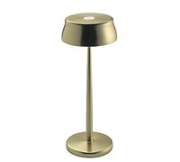 Zafferano, Lámpara Sister Light, Lámpara de Mesa Recargable e Inalámbrica con Control Táctil, Apta para Interior y Exterior, Atenuador, 2700-4000 K, Altura 32,8 cm, Color Anodizado Dorado