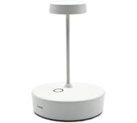 Zafferano, Lámpara Swap Mini, Lámpara de Mesa Recargable e Inalámbrica con Control Táctil, Adecuada para Interior y Exterior, Atenuador, 2700 K, Altura 14,8 cm, Color Blanco