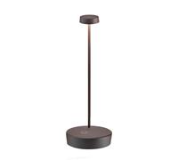 Zafferano, Lámpara Swap Pro, Lámpara de Mesa Portátil y Recargable con Control Táctil, Apta para Interior y Exterior, Atenuador, 2200-3000 K, Altura 29 cm, Color Corten