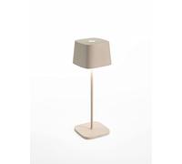 Zafferano Ofelia - Lámpara LED de Mesa Regulable, Protección IP65, Uso Interior/Exterior, Cargador Micro USB, H30cm, Enchufe UE, 2,2 W - Arena