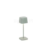 Zafferano Ofelia, lámpara recargable LED, verde - 20 cm