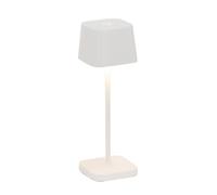 Zafferano, Ofelia Micro Lamp, Lámpara de Mesa Portátil y Recargable con Control Táctil, para Salón y Exterior, Atenuador, 2200-3000 K, Altura 20 cm, Color Blanco