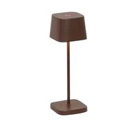 Zafferano, Ofelia Micro Lamp, Lámpara de Mesa Portátil y Recargable con Control Táctil, para Salón y Exterior, Atenuador, 2200-3000 K, Altura 20 cm, Color Corten
