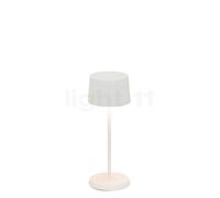 Zafferano Olivia, lámpara recargable LED, blanco - 20 cm